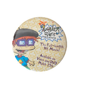 Nickelodeon Rugrats in Paris Pinback Button VINTAGE rare chuckie 90s retro